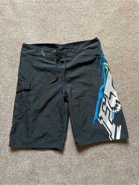 VTG 00’s / Y2K Fox Racing Black & Blue Boardshorts